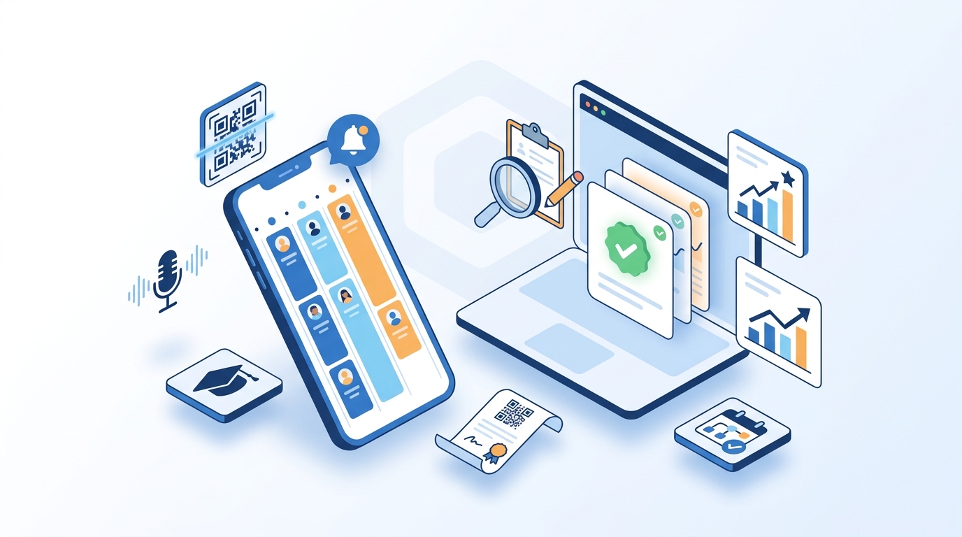 Aplicativo de evento científico com programação de palestras, badge digital com QR Code e tela de submissão de trabalhos