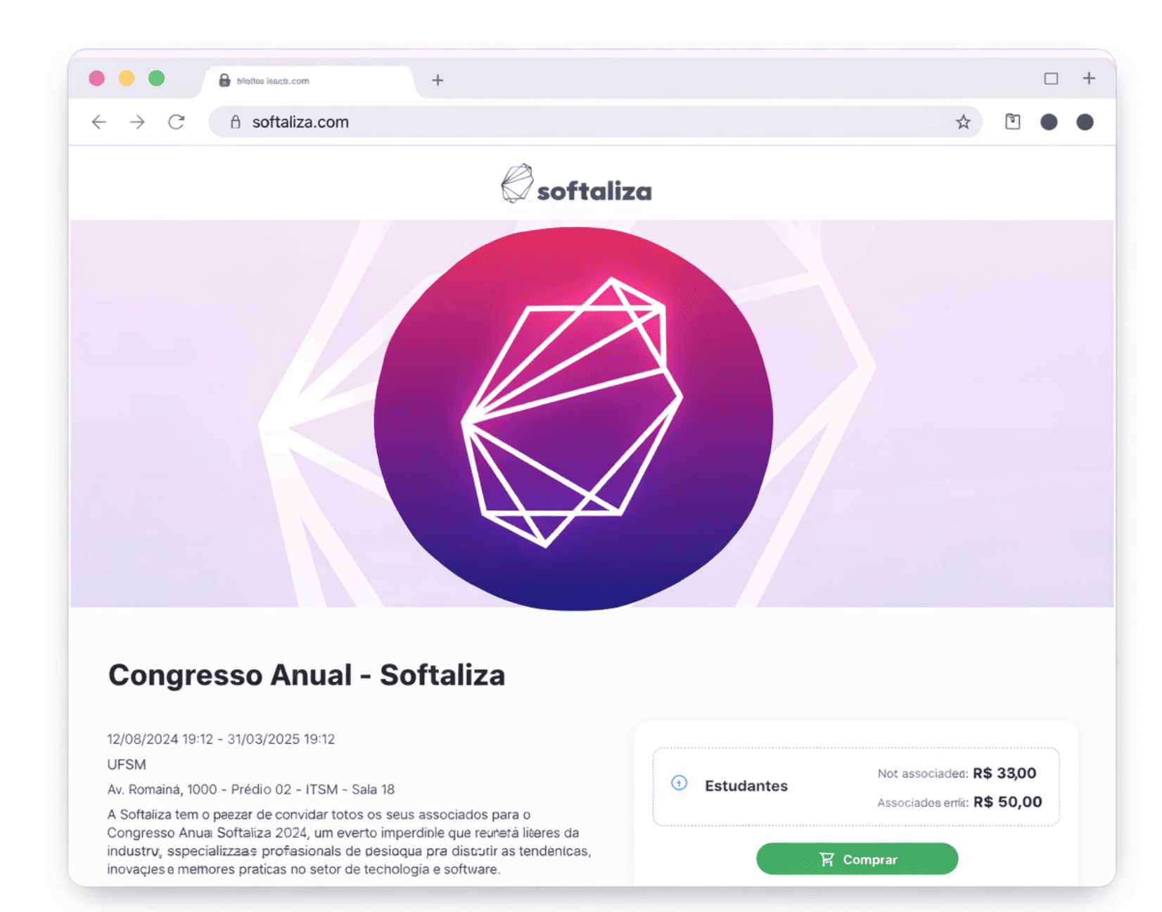 Eventos integrados à gestão da associação